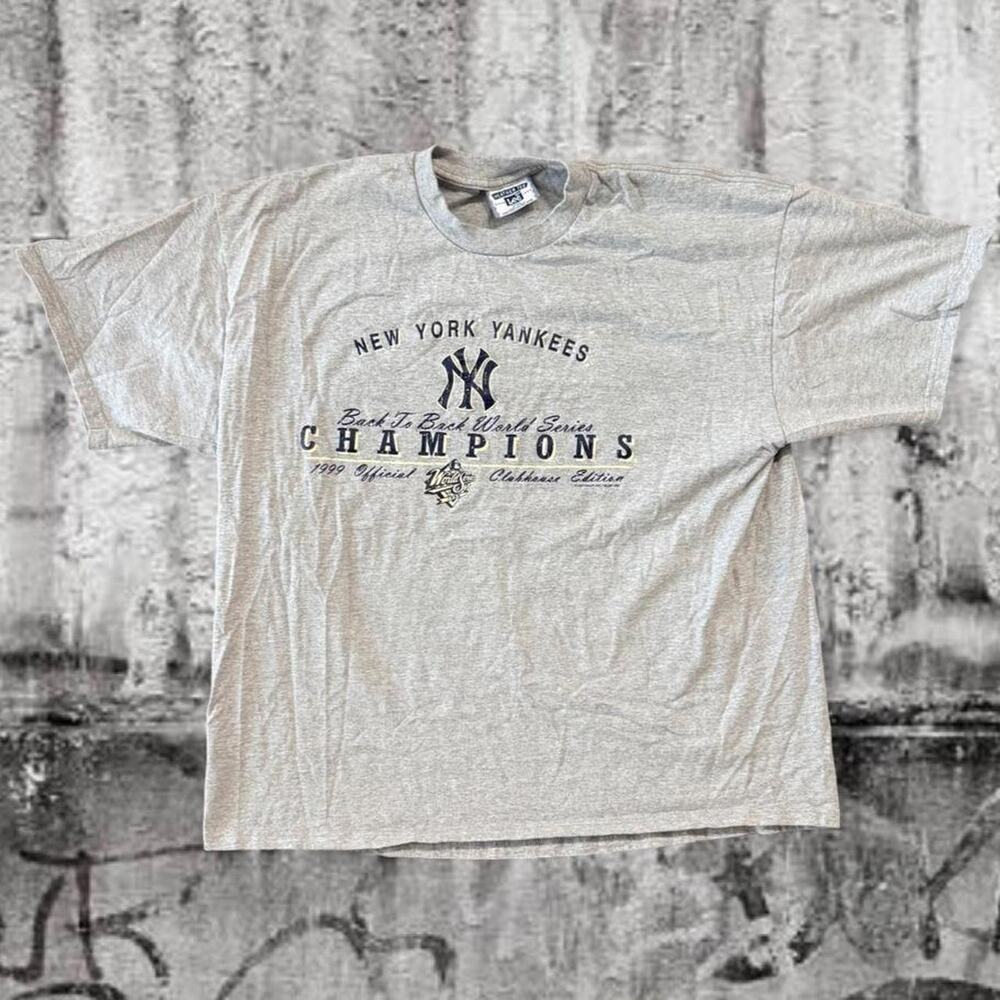 Vintage 1999 New York Yankees Back to Back World Series Champions Shirt XXL Lee